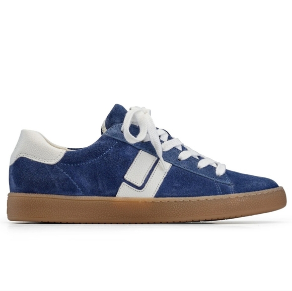 Paul Green Renner Sneakers Suede Handmade Leather Lake White Combo Lace Up 6.5